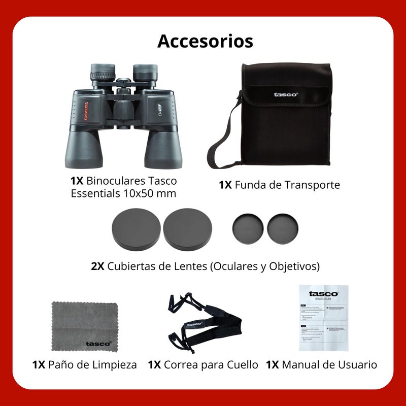 Tasco Essentials Porro Prism 170150 10X50 Black Porro Mc Box 6L - Image 4
